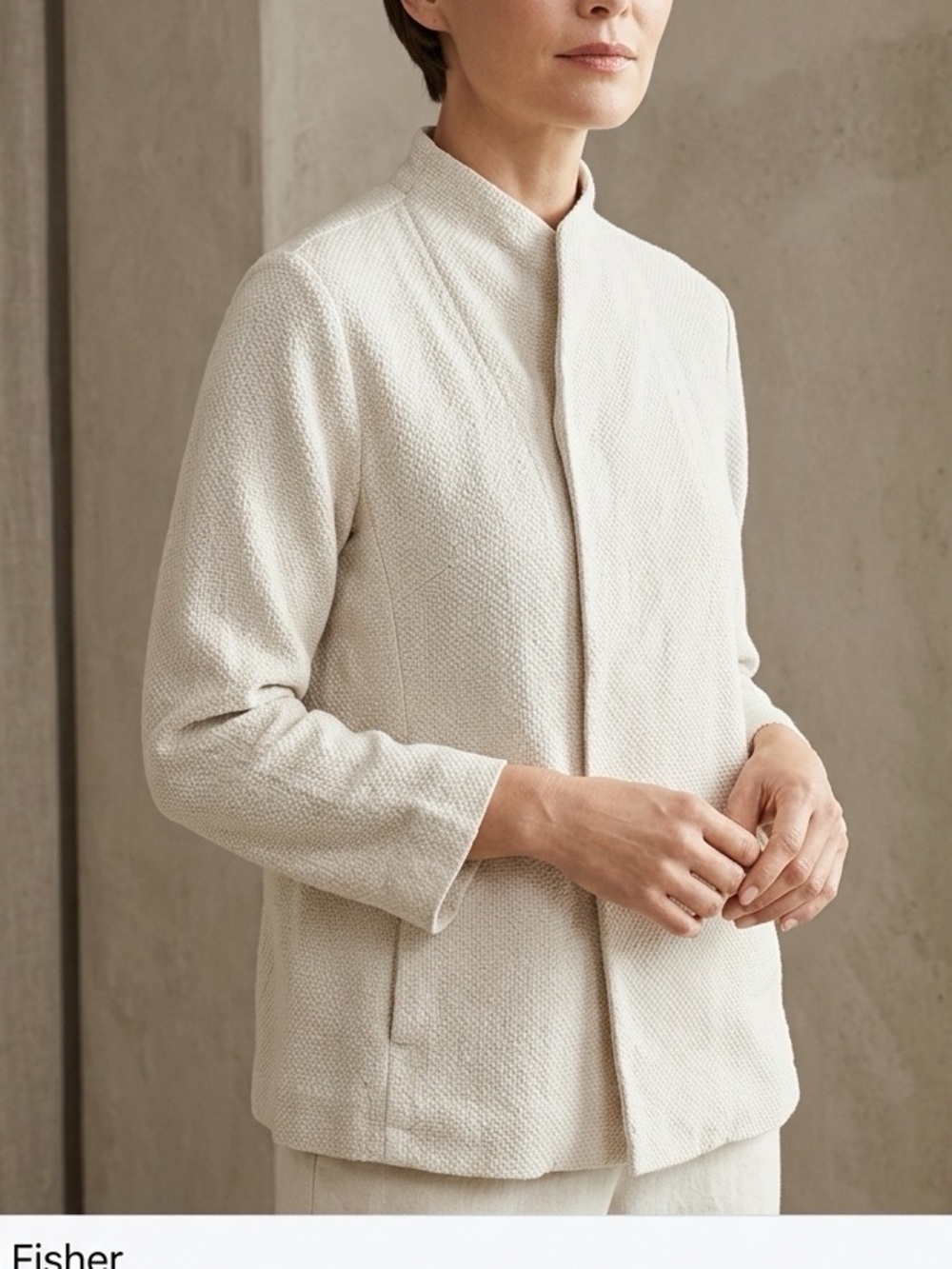 Women’s Cream Textured Jacket - PS